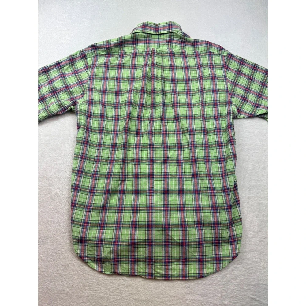 Polo Ralph Lauren Blake Shirt Mens Large Green Plaid Button Down 100% Cotton L